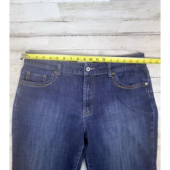 Chico’s Platinum Braided Dayton MR Denim Jeans Size 3 / XL / 16 Dark Wash - Picture 9 of 12